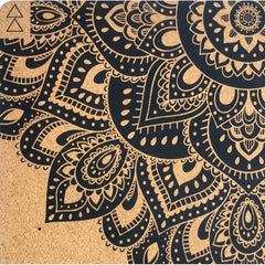Cork Yoga Mat - Mandala Black