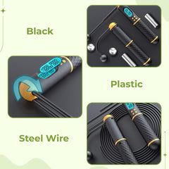 Jump Shape Rope - Adjustable Digital Counting Jump Rope and Vibration Reminder for Fitness, Exercise, Workout, Gym