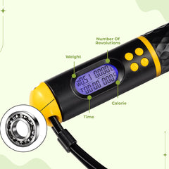 Jump Shape Rope - Adjustable Digital Counting Jump Rope and Vibration Reminder for Fitness, Exercise, Workout, Gym