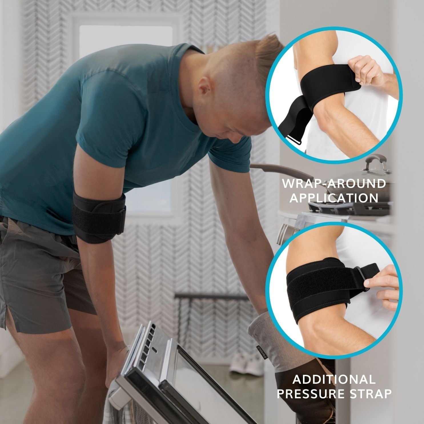 Bicep Tendonitis Brace | Upper Arm, Tricep Compression Band for Sore Muscle Treatment, Strains & Tears