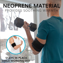 Bicep Tendonitis Brace | Upper Arm, Tricep Compression Band for Sore Muscle Treatment, Strains & Tears