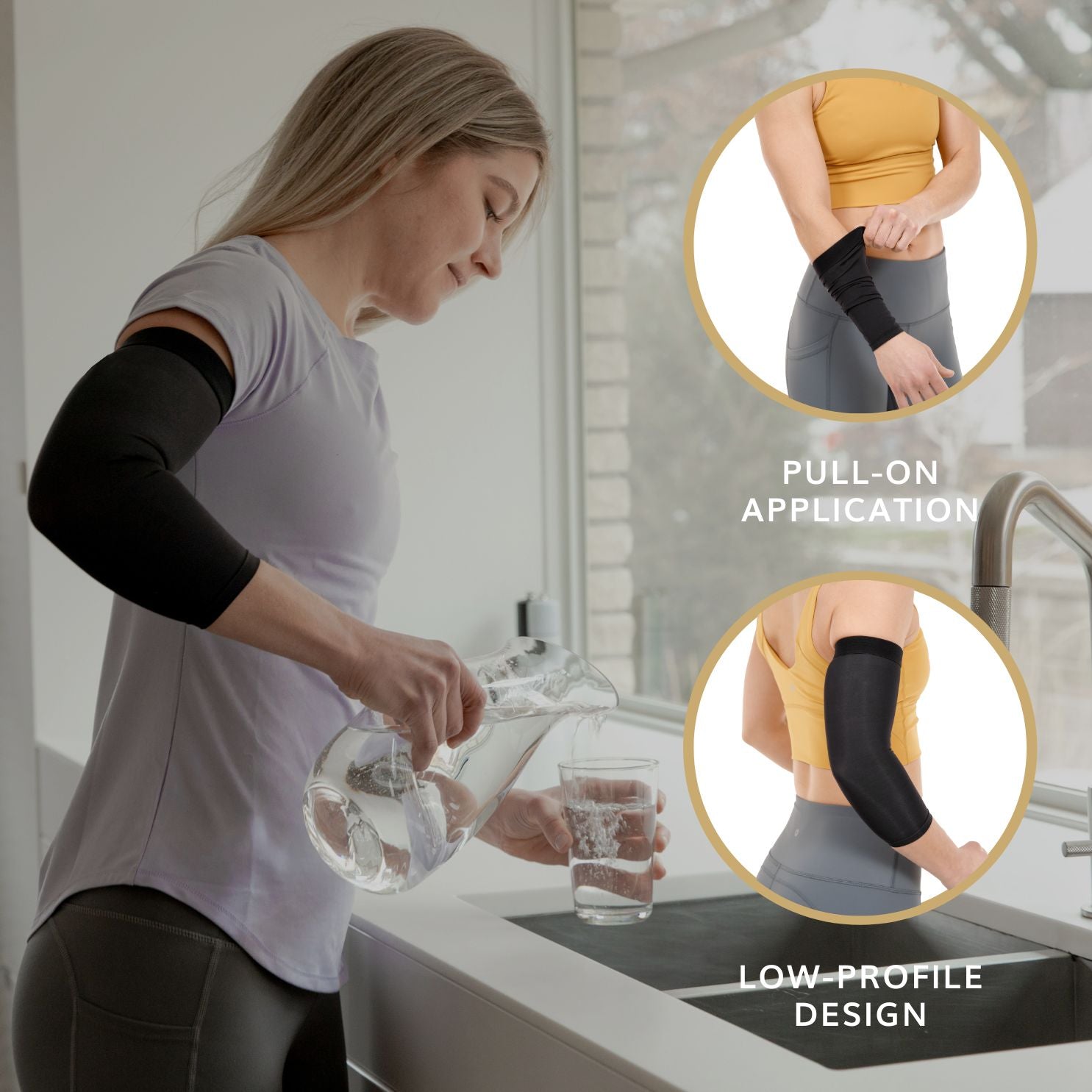 Copper Elbow Compression Sleeve | Arm Support Brace for Tennis Elbow & Tendonitis Treatment (Pack of 1) - FINAL SALE