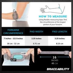 Court Comfort Elbow - Tennis Elbow Brace and Pickleball Tendonitis Arm Strap for Epicondylitis Pain
