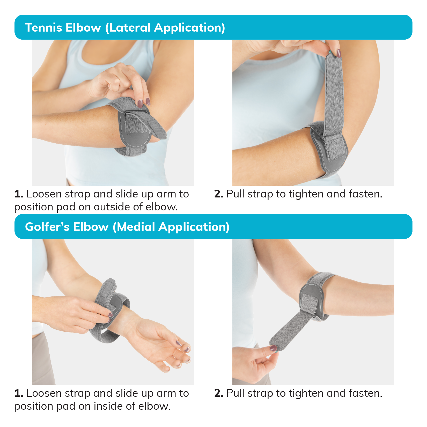 Court Comfort Elbow - Tennis Elbow Brace and Pickleball Tendonitis Arm Strap for Epicondylitis Pain