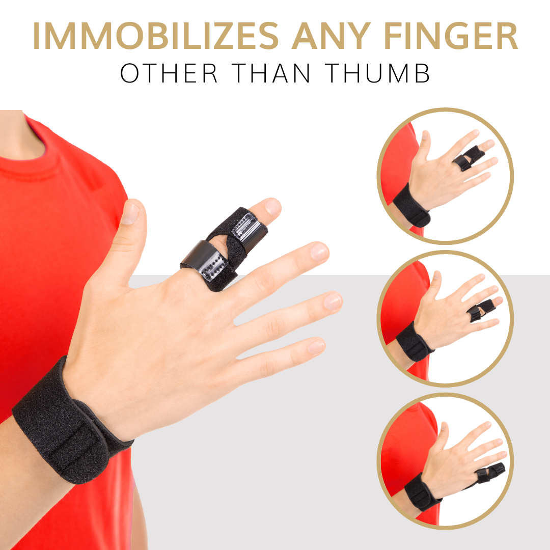 Finger Immobilizer Splint | Support Brace for Trigger Finger, Sprained or Broken Knuckle Treatment - FINAL SALE