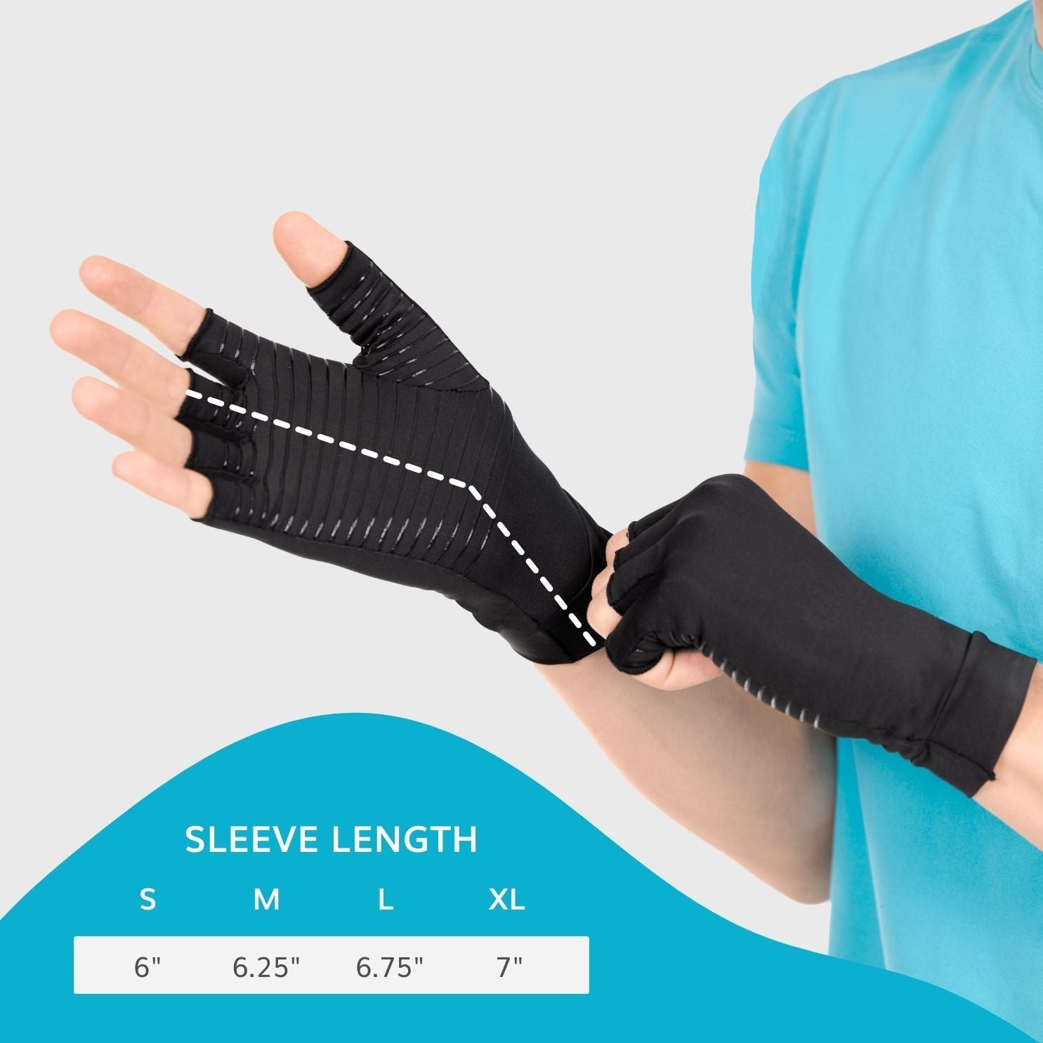 Carpal Tunnel Compression Gloves | Fingerless Support for Gaming Wrist, Finger, Hand and Thumb Pain