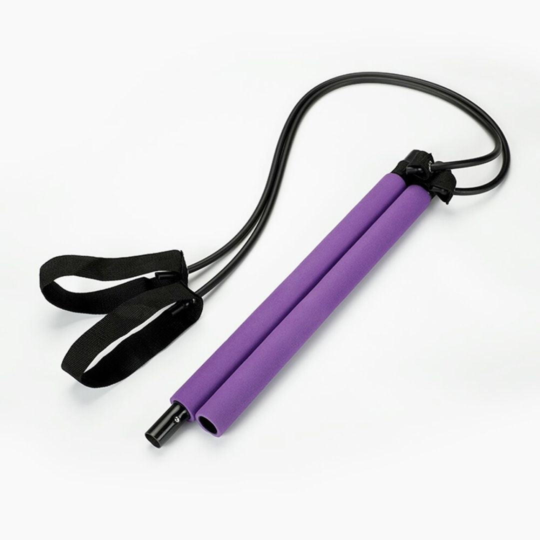 Portable Pilates Bar Kit with Resistance Bands - Home Gym Workout Stick for Yoga, Stretching, and Strength Training - Full Body Toning Fitness Equipment