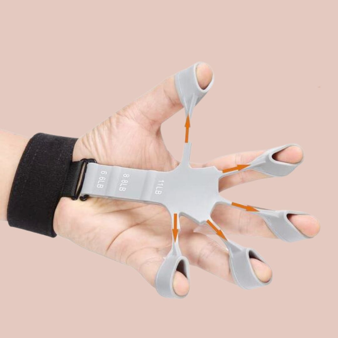 Adjustable Finger Exerciser & Grip Strength Trainer - 6 Resistance Levels for Rock Climbing, Guitar Players, Arthritis Relief, and Forearm Recovery