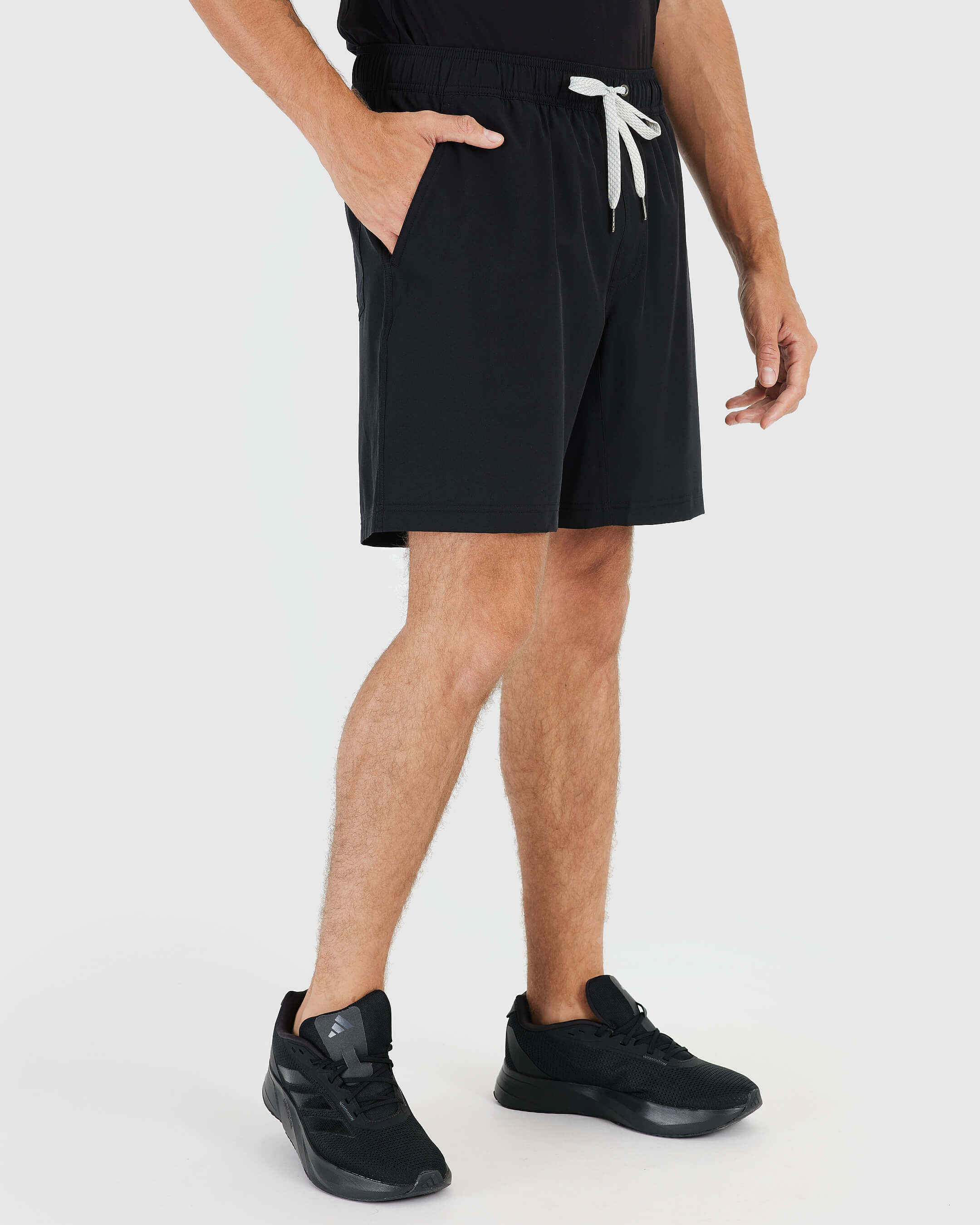 Black and Carbon Active Quick Dry Shorts with Liner 2-Pack