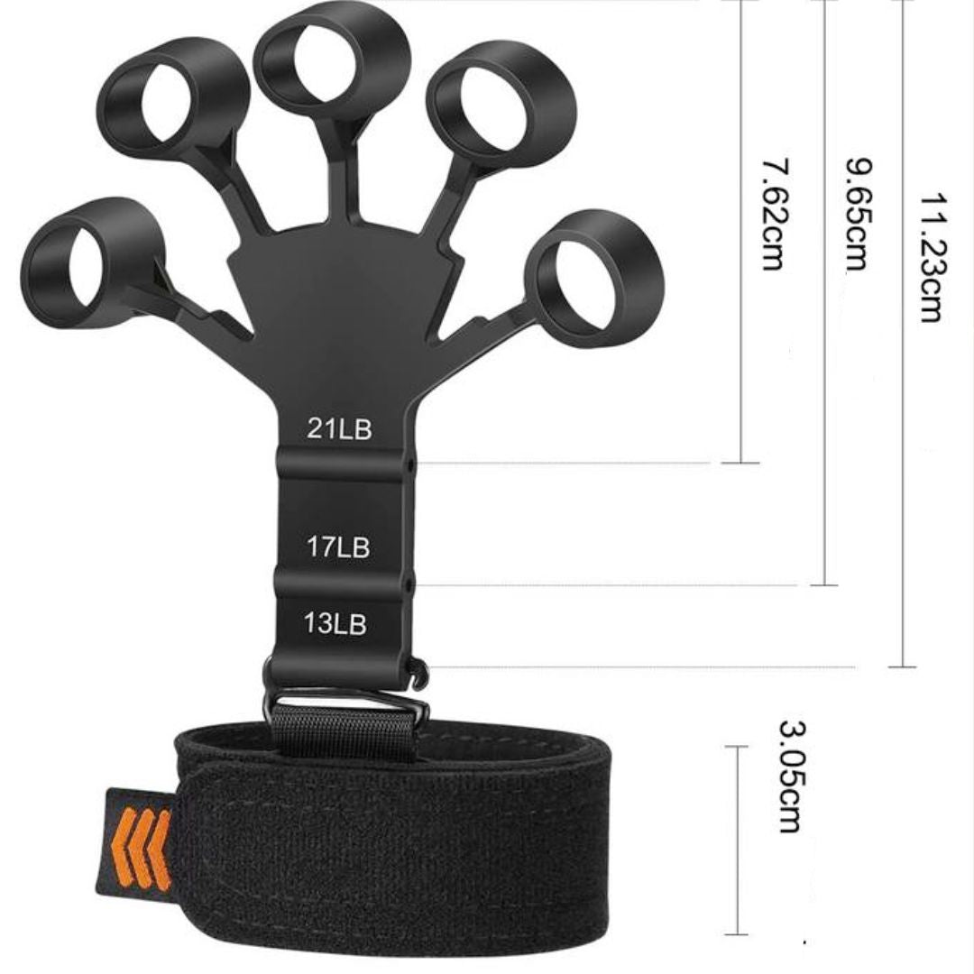 Adjustable Finger Exerciser & Grip Strength Trainer - 6 Resistance Levels for Rock Climbing, Guitar Players, Arthritis Relief, and Forearm Recovery