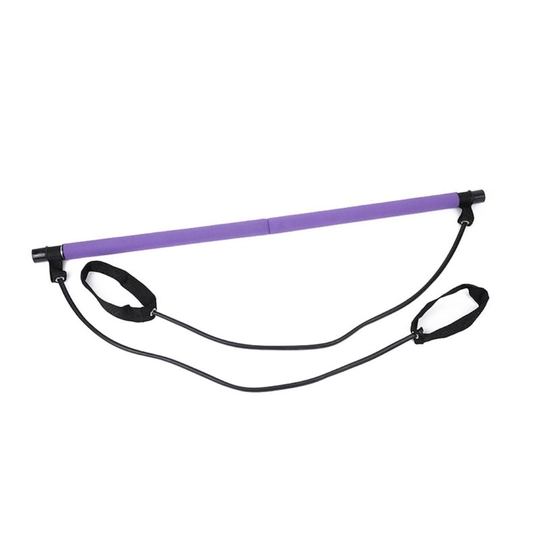 Portable Pilates Bar Kit with Resistance Bands - Home Gym Workout Stick for Yoga, Stretching, and Strength Training - Full Body Toning Fitness Equipment