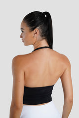 KIARA HALTER TOP - BLACK