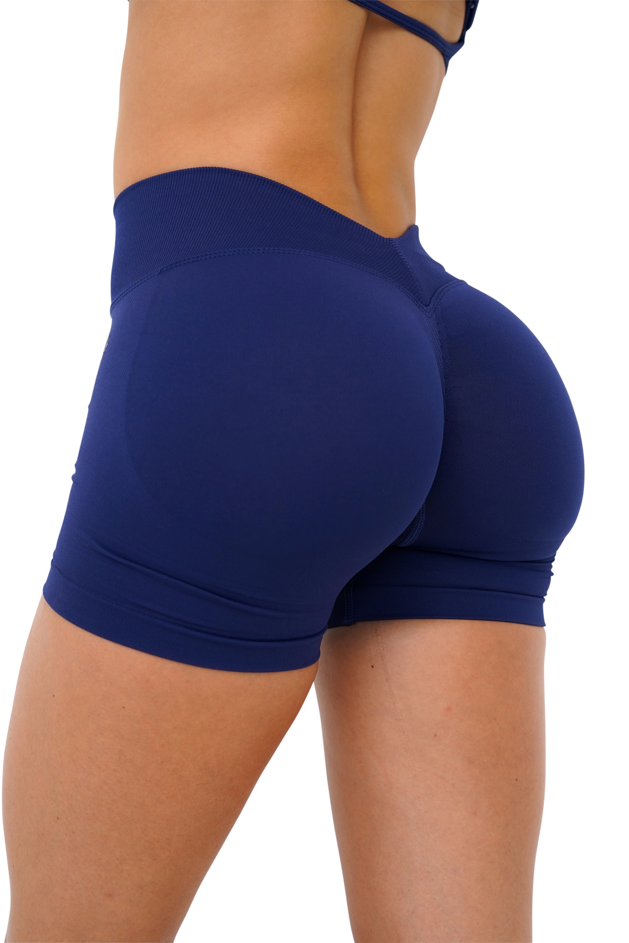 LJ V-BACK SCRUNCH SHORTS - NAVY