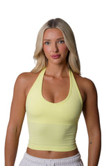 RECOIL HALTER TANK TOP - LEMON