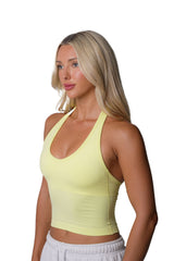 RECOIL HALTER TANK TOP - LEMON