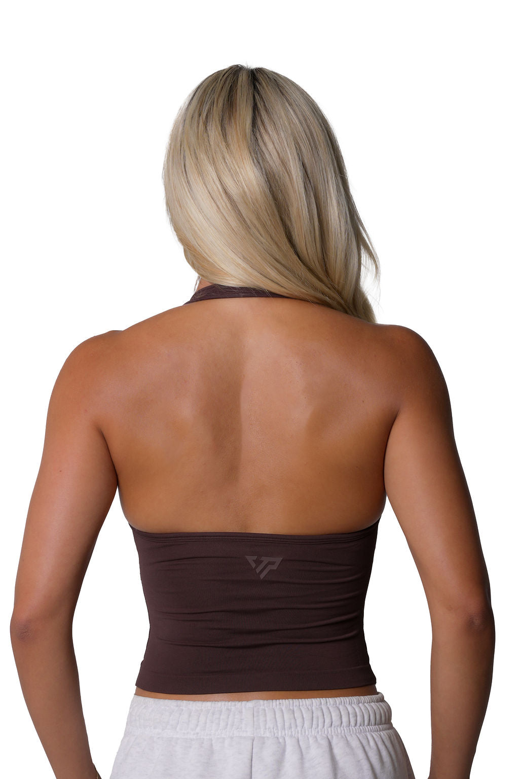RECOIL HALTER TANK TOP - ESPRESSO