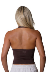 RECOIL HALTER TANK TOP - ESPRESSO
