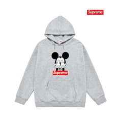 Cross border high version trendy brand Supreme letter printed hooded sweatshirt jacket, classic BOX looped hoodie for men and women (12)