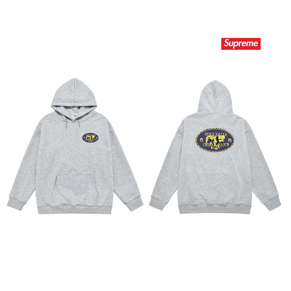 Cross border high version trendy brand Supreme letter printed hooded sweatshirt jacket, classic BOX looped hoodie for men and women (66)