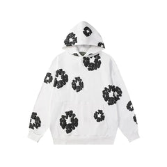 Denim Tears Cotton Wreath Graphic Hoodie - White / Black Contrast Edition