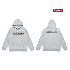 Cross border high version trendy brand Supreme letter printed hooded sweatshirt jacket, classic BOX looped hoodie for men and women (3)