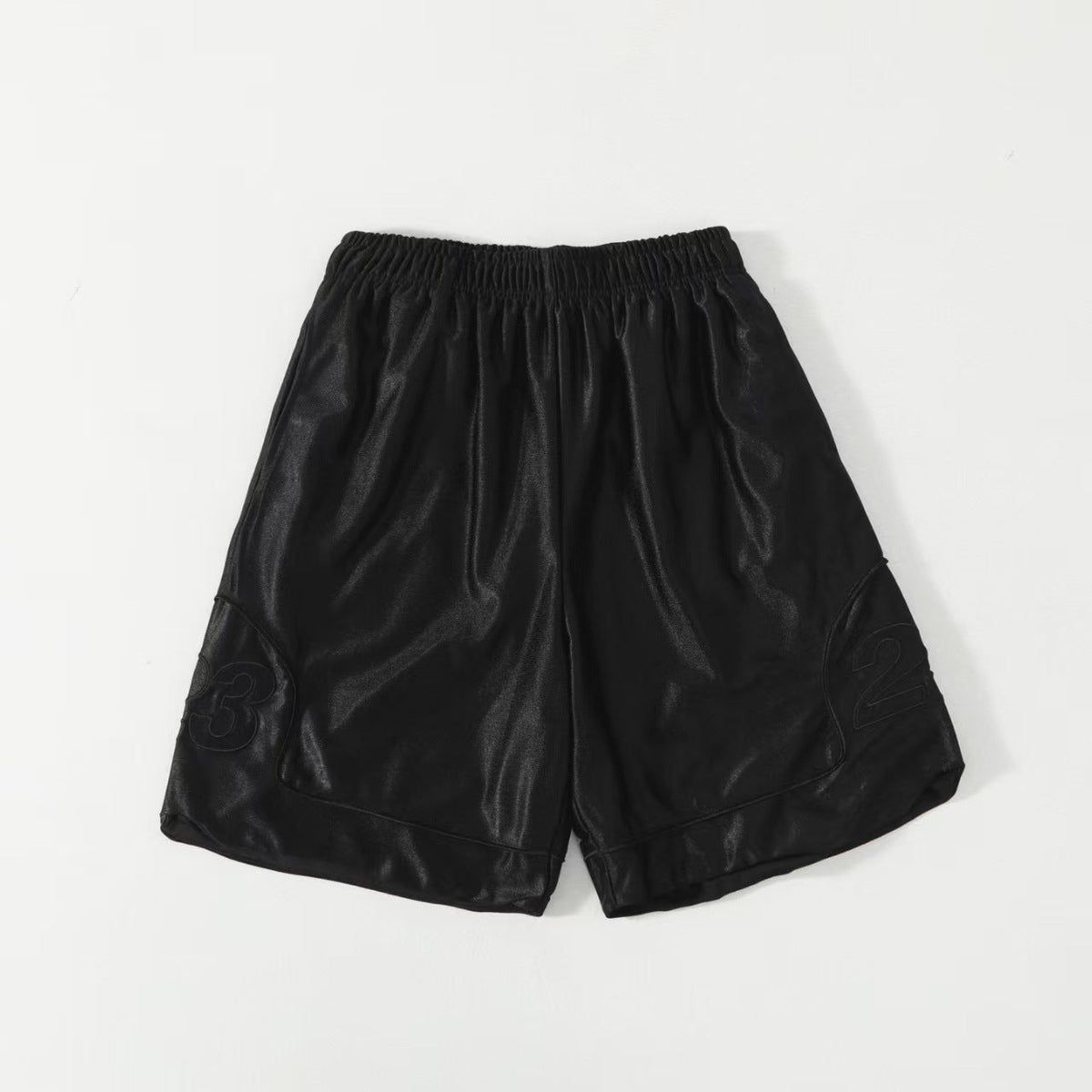 Supreme Satin Finish Number Patch Basketball Shorts - Black