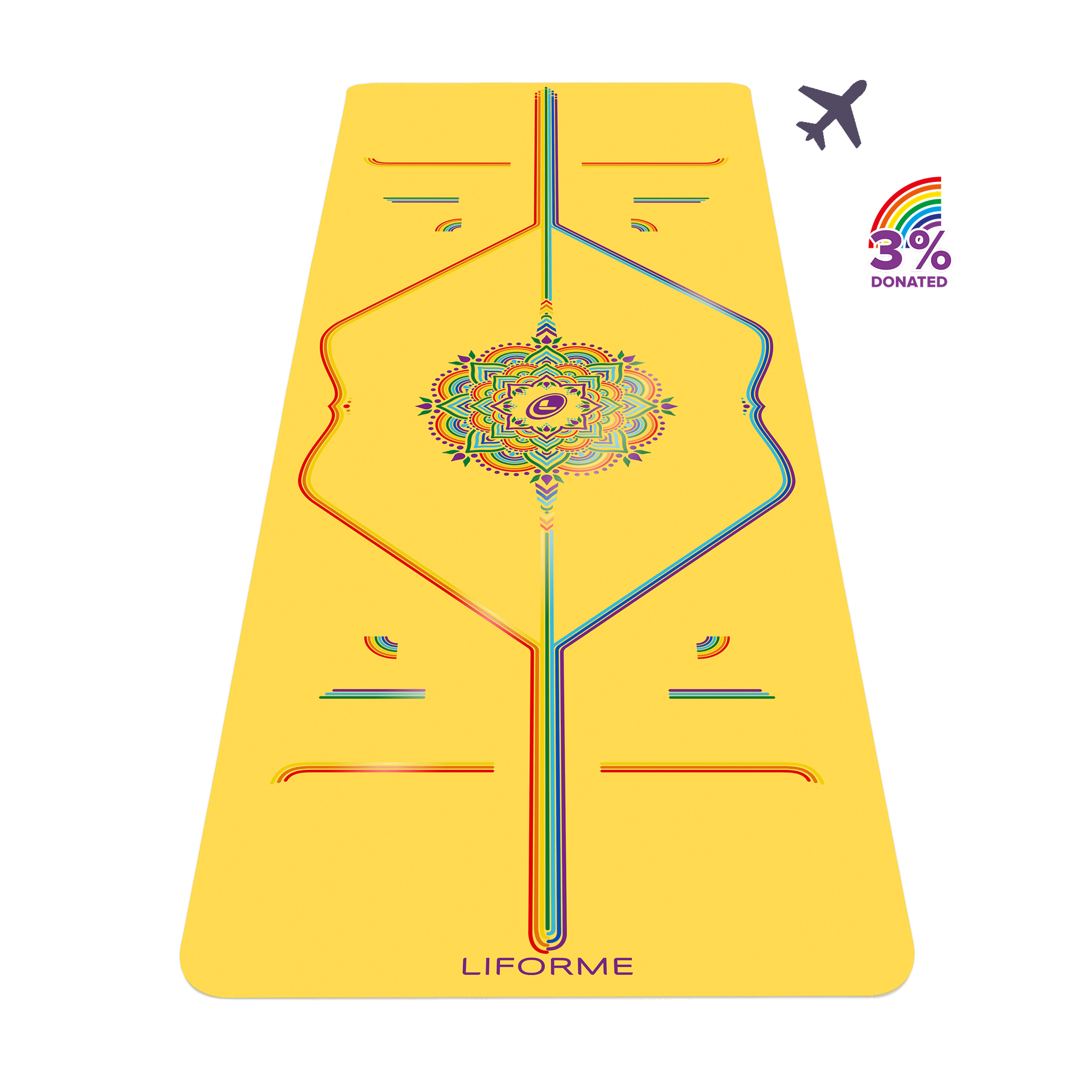 Liforme Rainbow Travel Yoga Mat
