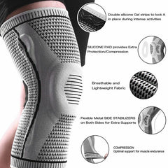 Ultra Knee Support Brace with Lateral Stabilizers - Adjustable Compression Patella Wrap for Meniscus Tear, ACL, and High-Impact Sports Recovery