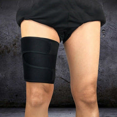 Adjustable Thigh Compression Sleeve - Neoprene Hamstring and Quad Support Wrap for Groin Strain, Pulled Muscles, and Athletic Recovery - One Size Fits All