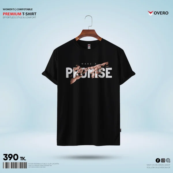 Women's Round Neck Half Sleeve - make a promise